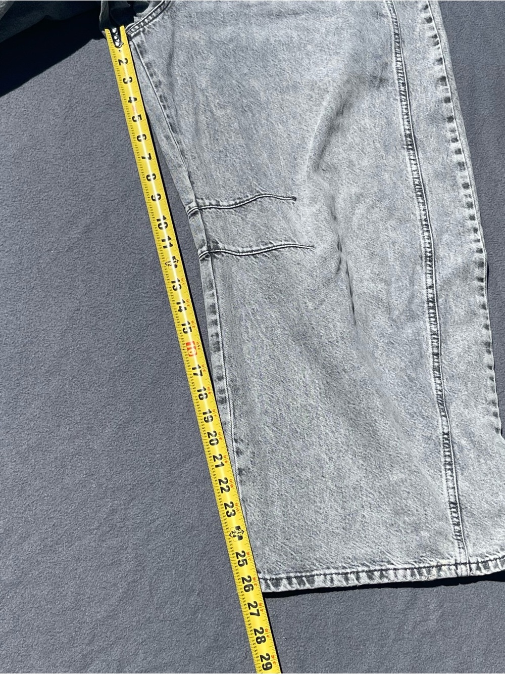 We The Free Good Luck mid rise barrel jeans womens 33 pre-owned condition gray - Picture 12 of 16